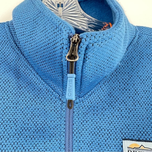 Orvis Women's Microcomb Fleece 1/2 Zip Pullover Blue Size Large, NWT - Picture 4 of 17
